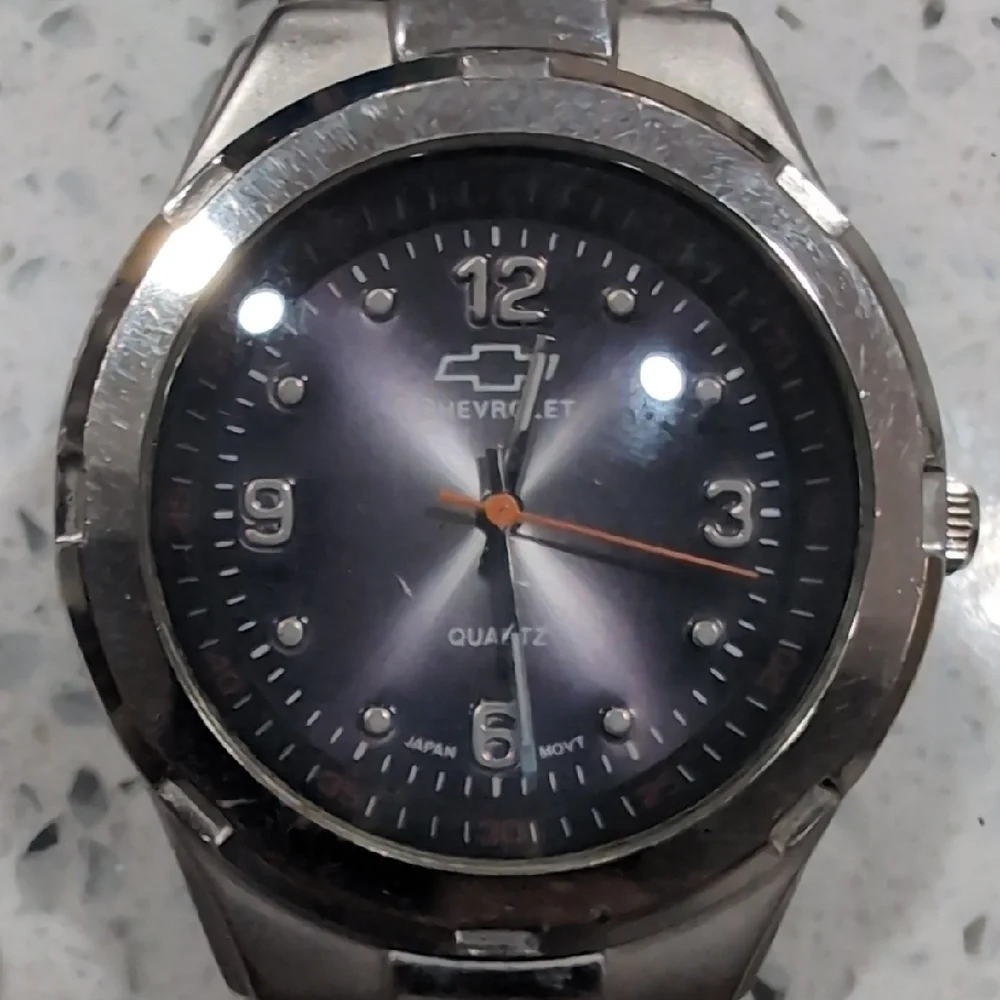 Silver Quartz Chevy watch